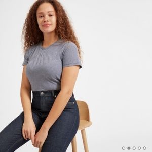 Everlane The Cotton Crew striped shirt